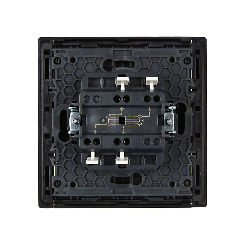 FORTE&PIANO Выключатель 1-клавишный перекрестный 10А FP112 черный IEK