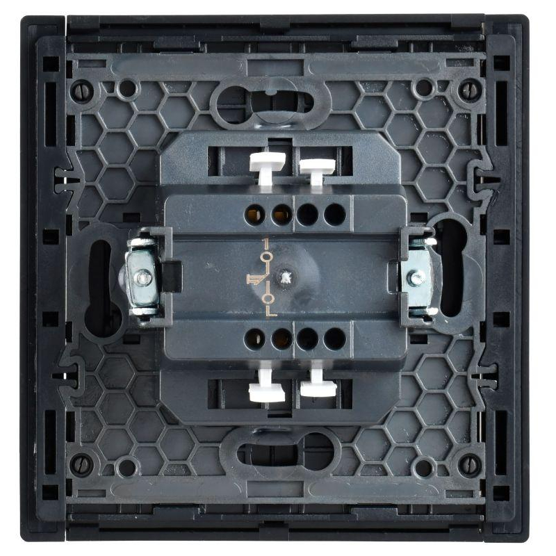 FORTE&PIANO Выключатель 1-клавишный самовозвратный 10А FP110 черный IEK