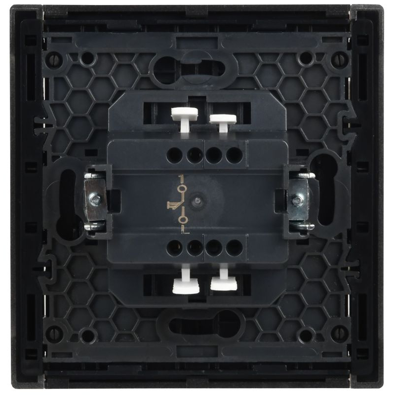 FORTE&PIANO Выключатель 1-клавишный самовозвратный 10А FP510 сталь IEK