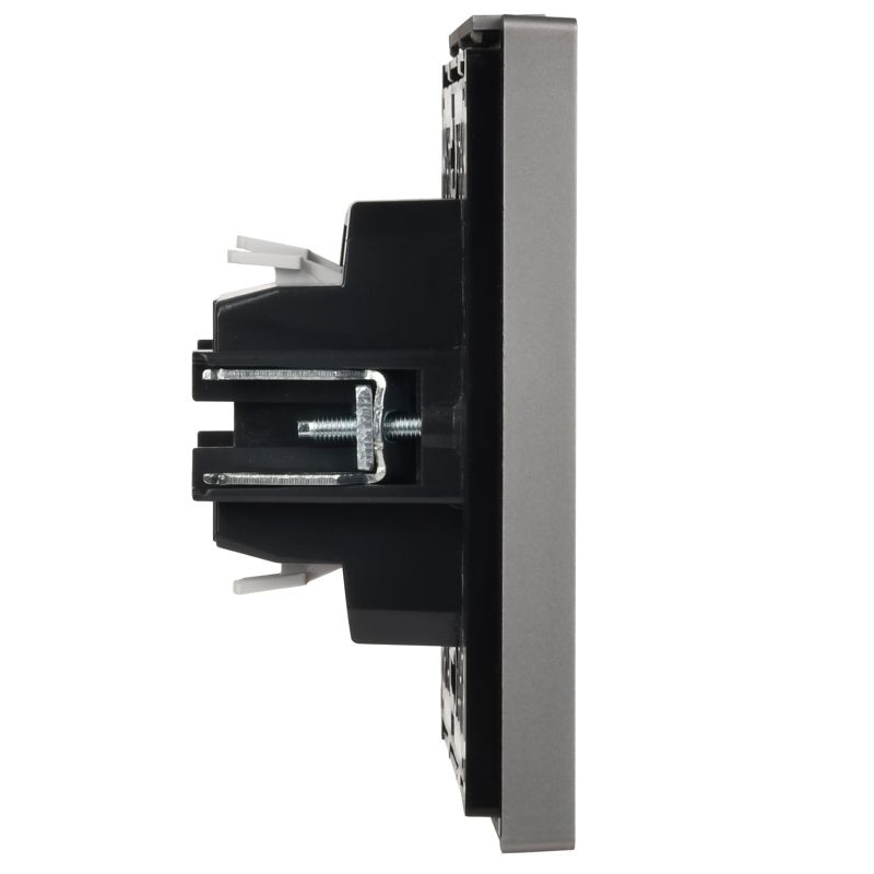 FORTE&PIANO Выключатель 1-клавишный самовозвратный 10А FP510 сталь IEK