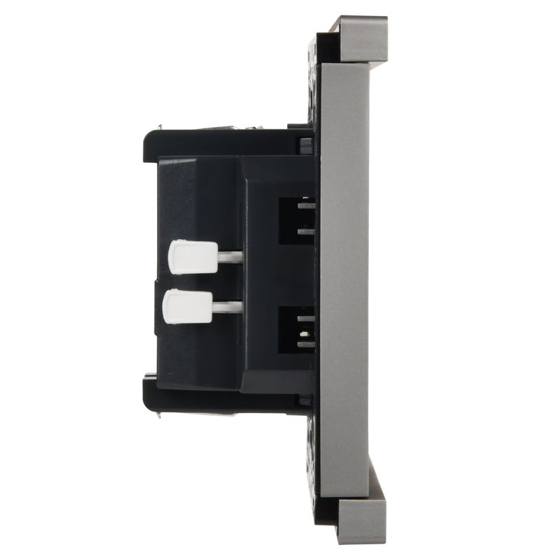 FORTE&PIANO Выключатель 1-клавишный самовозвратный 10А FP510 сталь IEK