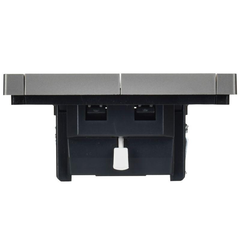 FORTE&PIANO Выключатель жалюзи 10А FP511 сталь IEK