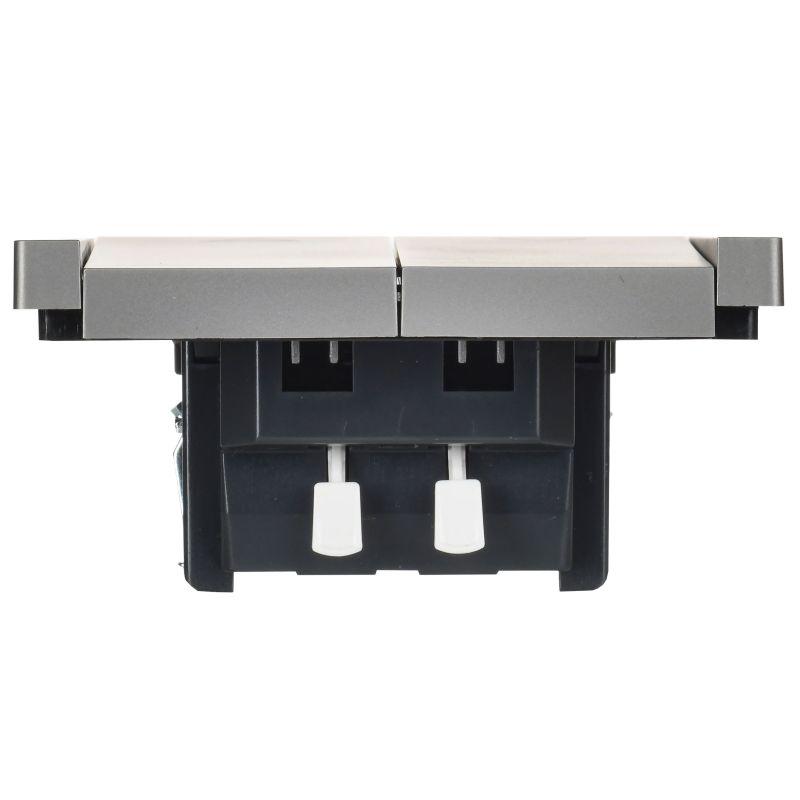 FORTE&PIANO Выключатель жалюзи 10А FP511 сталь IEK