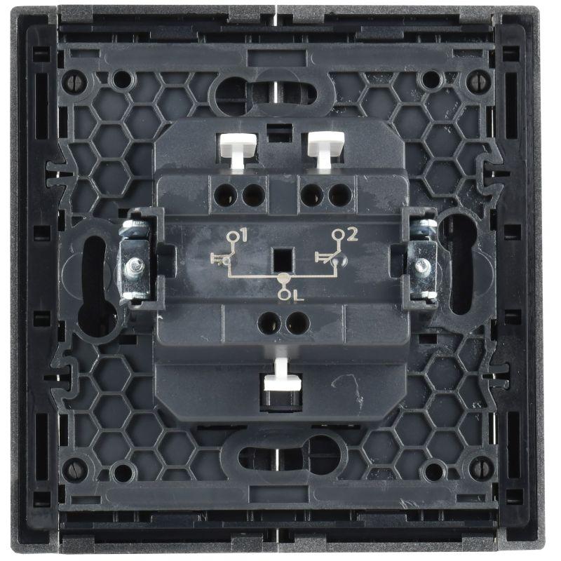 FORTE&PIANO Выключатель жалюзи 10А FP511 сталь IEK