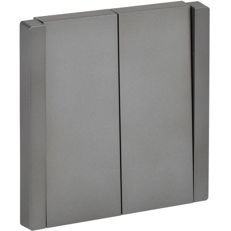 FORTE&PIANO Выключатель 2-клавишный 10А FP505 сталь IEK