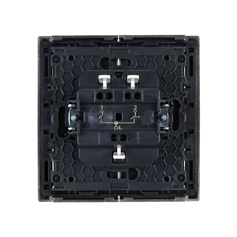 FORTE&PIANO Выключатель 2-клавишный 10А FP505 сталь IEK