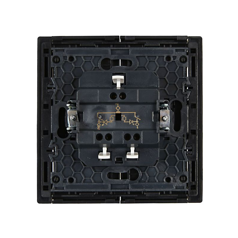 FORTE&PIANO Выключатель 2-клавишный с индикацией 10А FP106 черный IEK