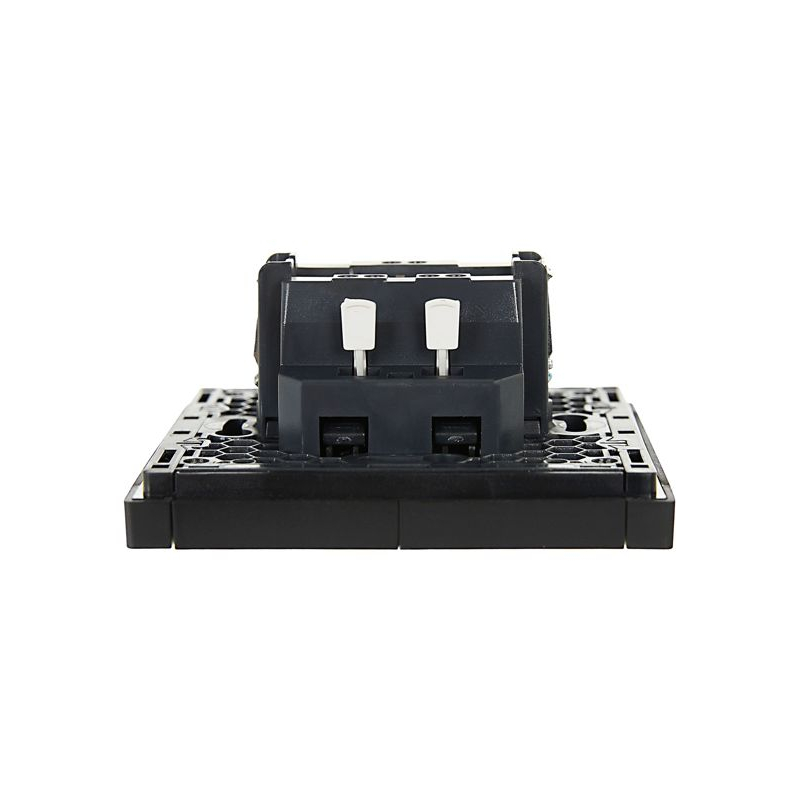 FORTE&PIANO Выключатель 2-клавишный с индикацией 10А FP106 черный IEK