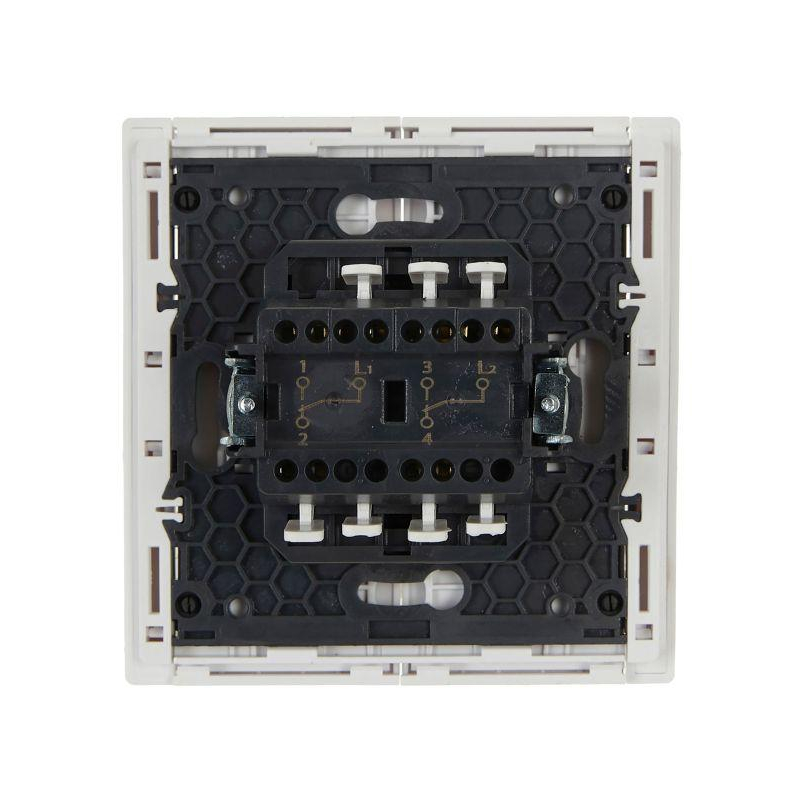 FORTE&PIANO Выключатель 2-клавишный проходной 10А FP207 белый IEK