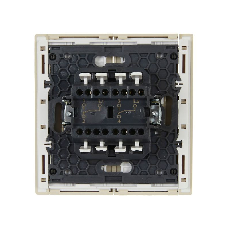 FORTE&PIANO Выключатель 2-клавишный проходной 10А FP407 ваниль IEK