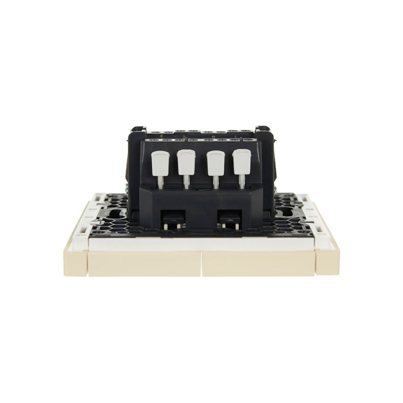 FORTE&PIANO Выключатель 2-клавишный проходной 10А FP407 ваниль IEK