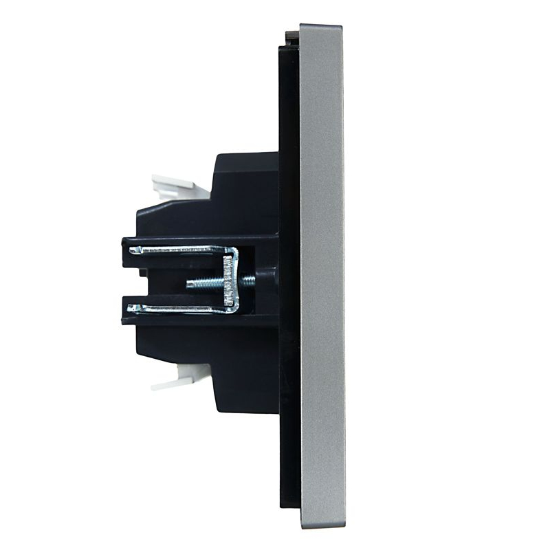 FORTE&PIANO Выключатель 2-клавишный проходной 10А FP507 сталь IEK