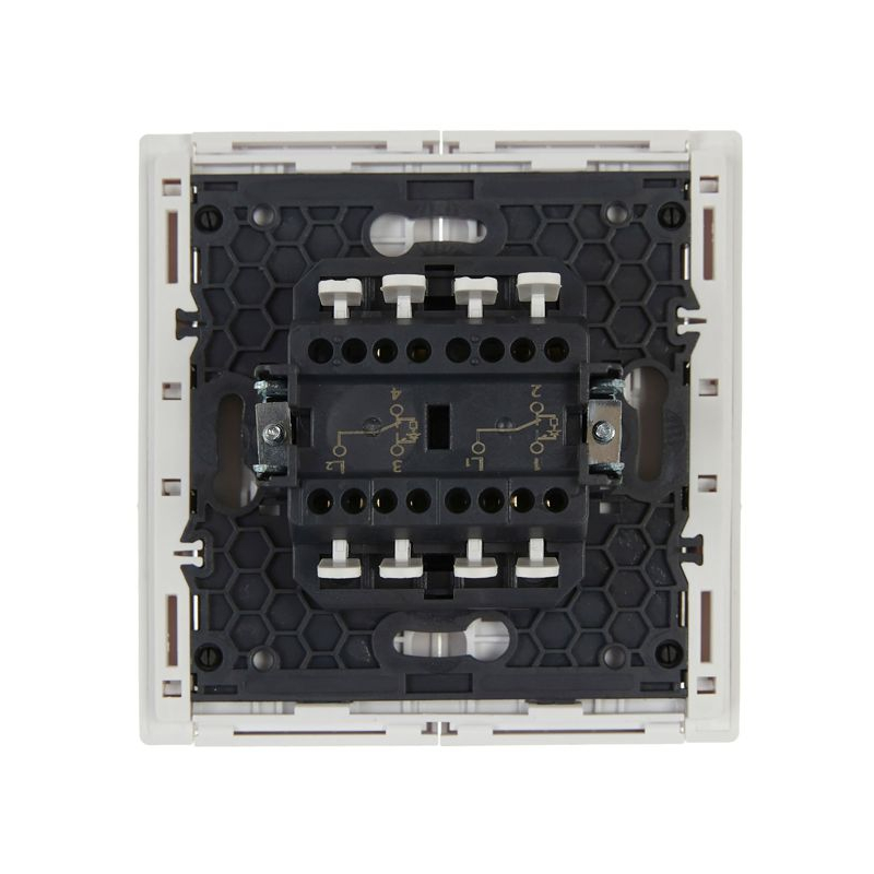 FORTE&PIANO Выключатель 2-клавишный проходной с индикацией 10А FP208 белый IEK