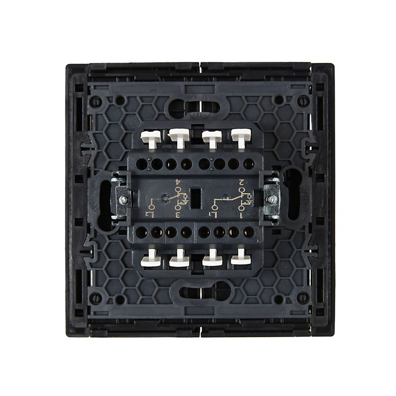 FORTE&PIANO Выключатель 2-клавишный проходной с индикацией 10А FP108 черный IEK