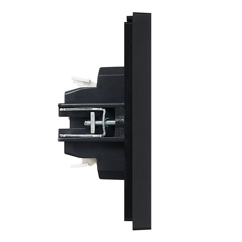 FORTE&PIANO Выключатель 2-клавишный проходной с индикацией 10А FP108 черный IEK