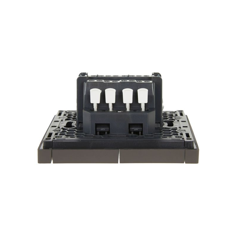 FORTE&PIANO Выключатель 2-клавишный проходной с индикацией 10А FP308 серый IEK