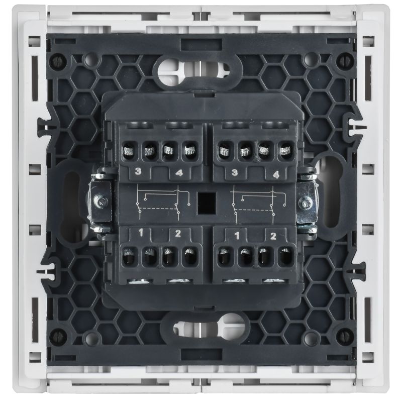 FORTE&PIANO Выключатель 2-клавишный перекрестный 10А FP209 белый IEK