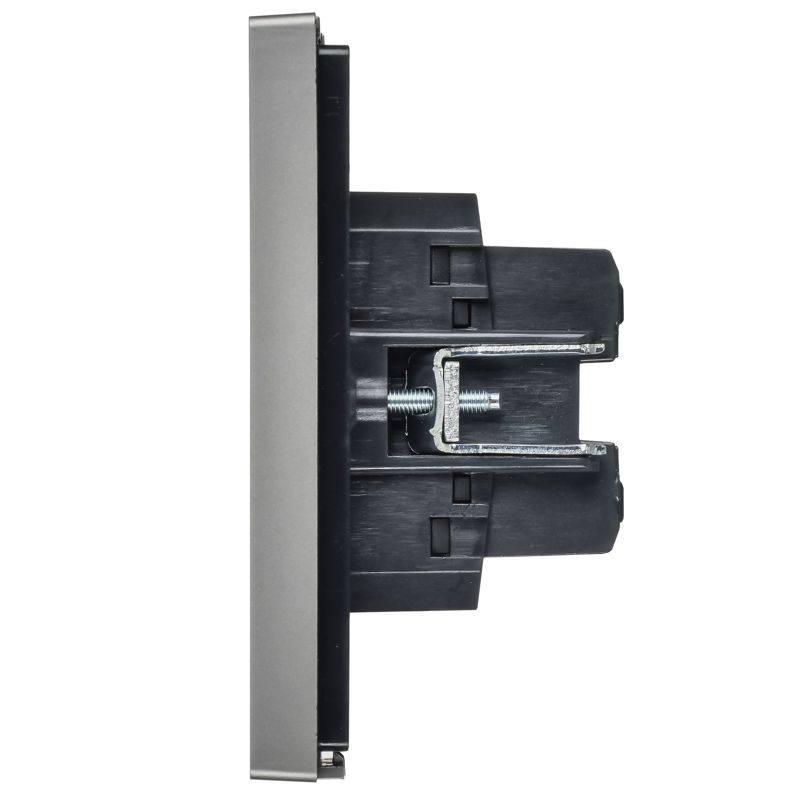 FORTE&PIANO Выключатель 2-клавишный перекрестный 10А FP509 сталь IEK