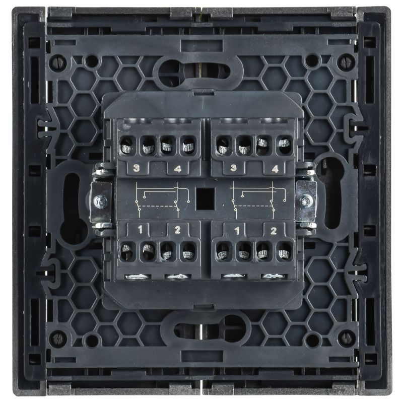 FORTE&PIANO Выключатель 2-клавишный перекрестный 10А FP509 сталь IEK