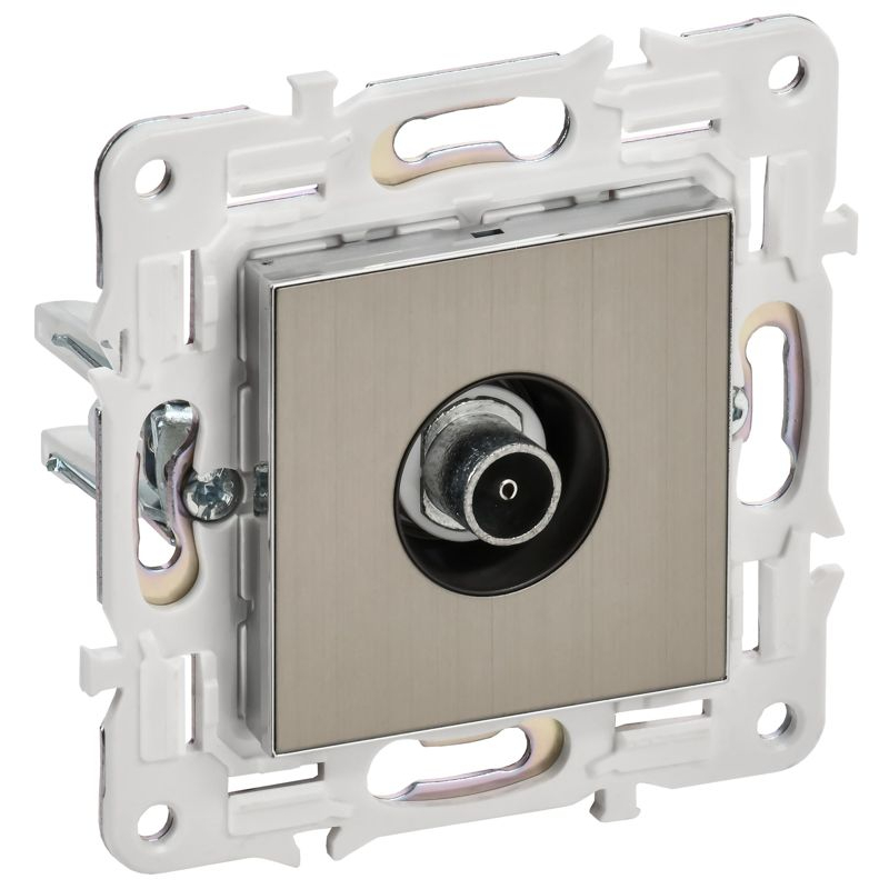 SKANDY Розетка TV оконечная SK-A12N металл никель IEK