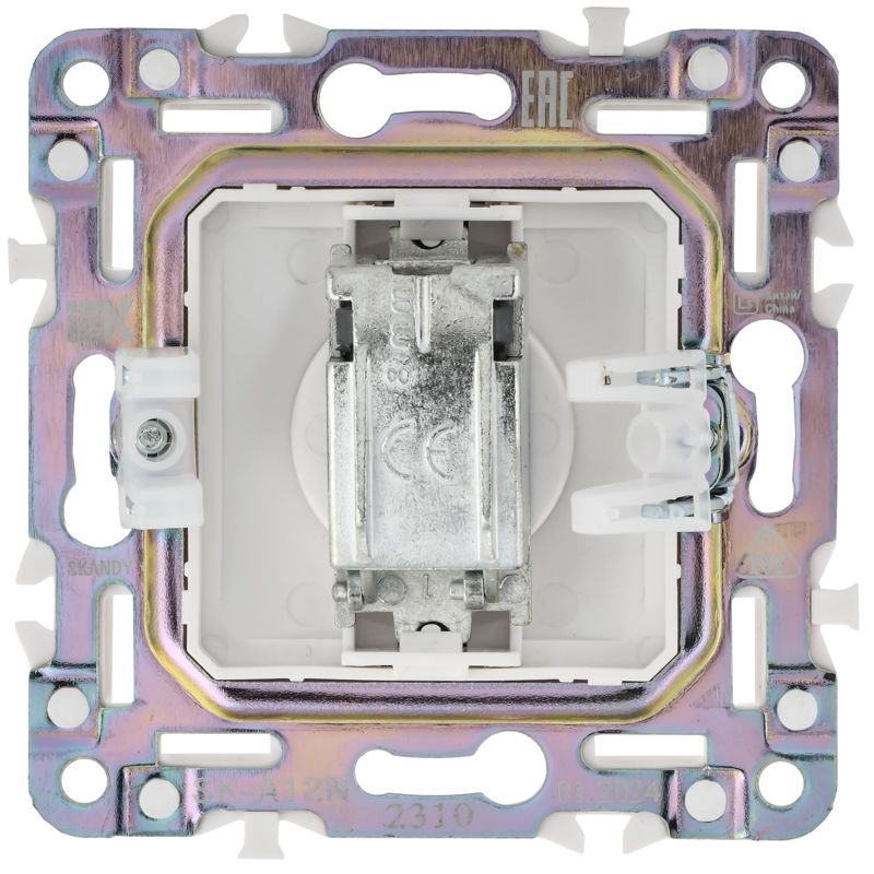 SKANDY Розетка TV оконечная SK-A12N металл никель IEK