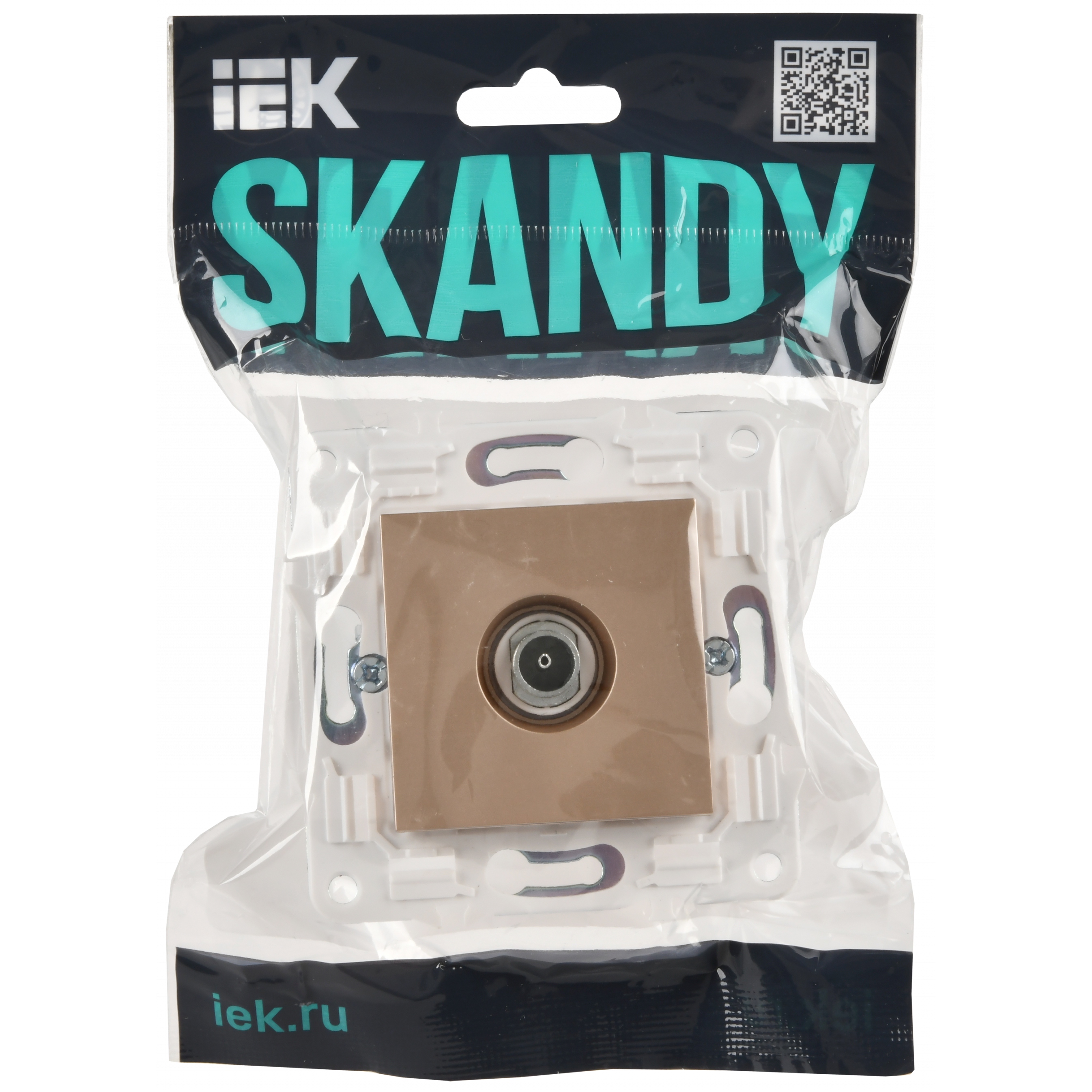 SKANDY Розетка TV оконечная SK-A12Sa песочный IEK