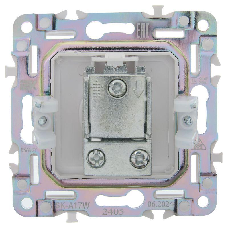SKANDY Розетка TV проходная SK-A17W арктический белый IEK