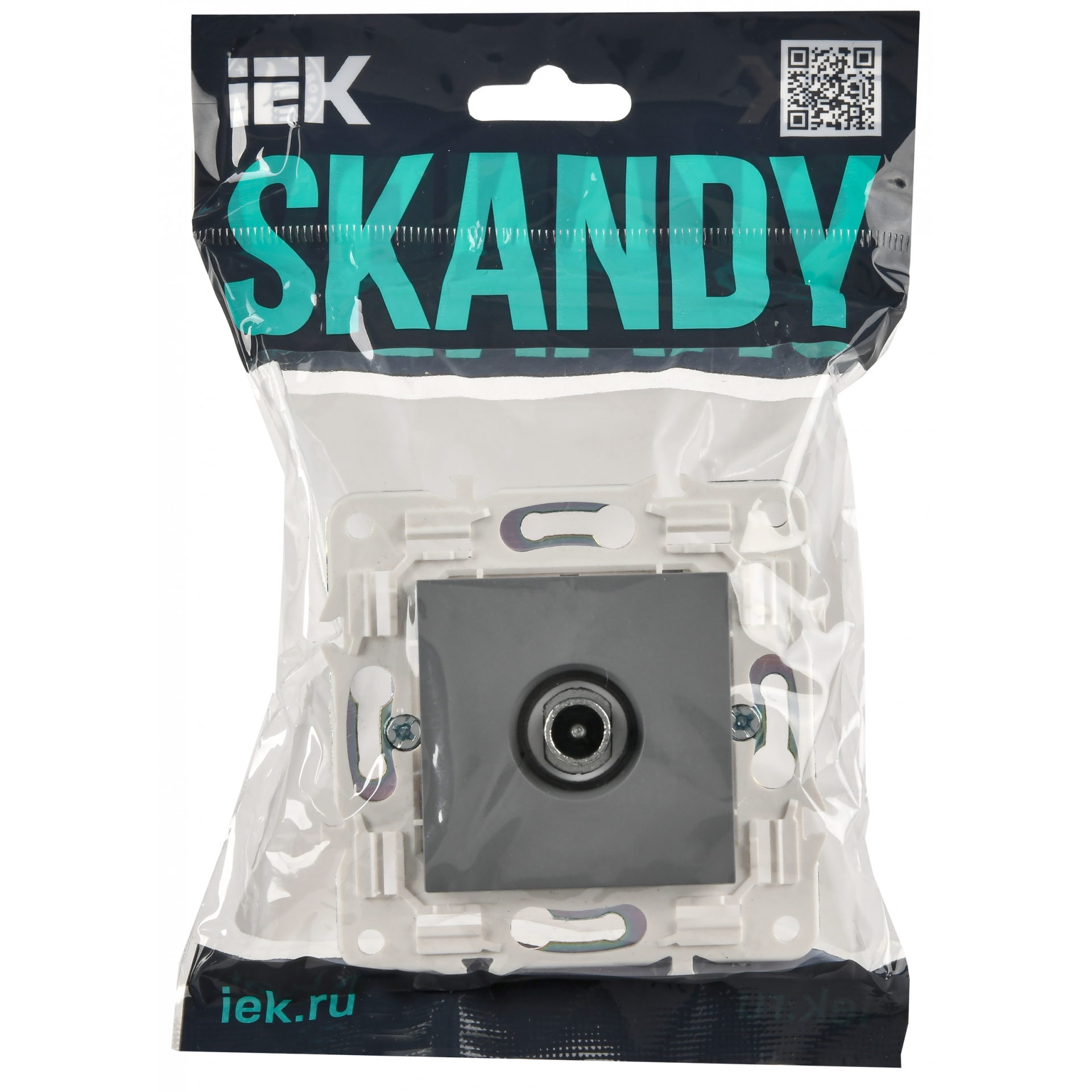 SKANDY Розетка TV проходная SK-A17Gr серый IEK