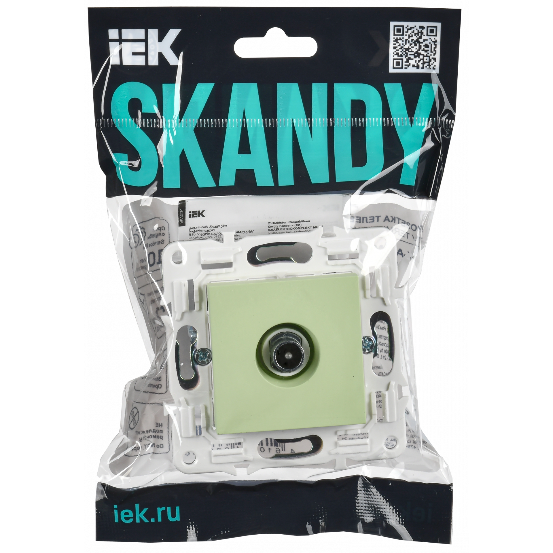 SKANDY Розетка TV проходная SK-A17G мятный IEK