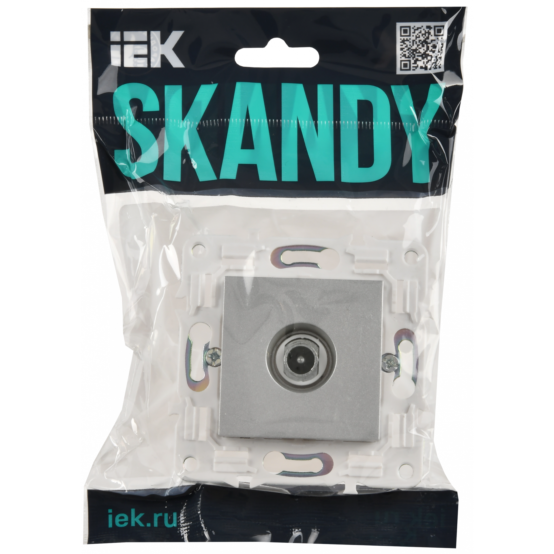 SKANDY Розетка TV проходная SK-A17S серебряный IEK