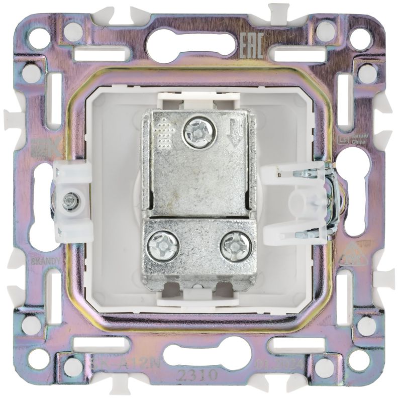 SKANDY Розетка TV проходная SK-A17N металл никель IEK