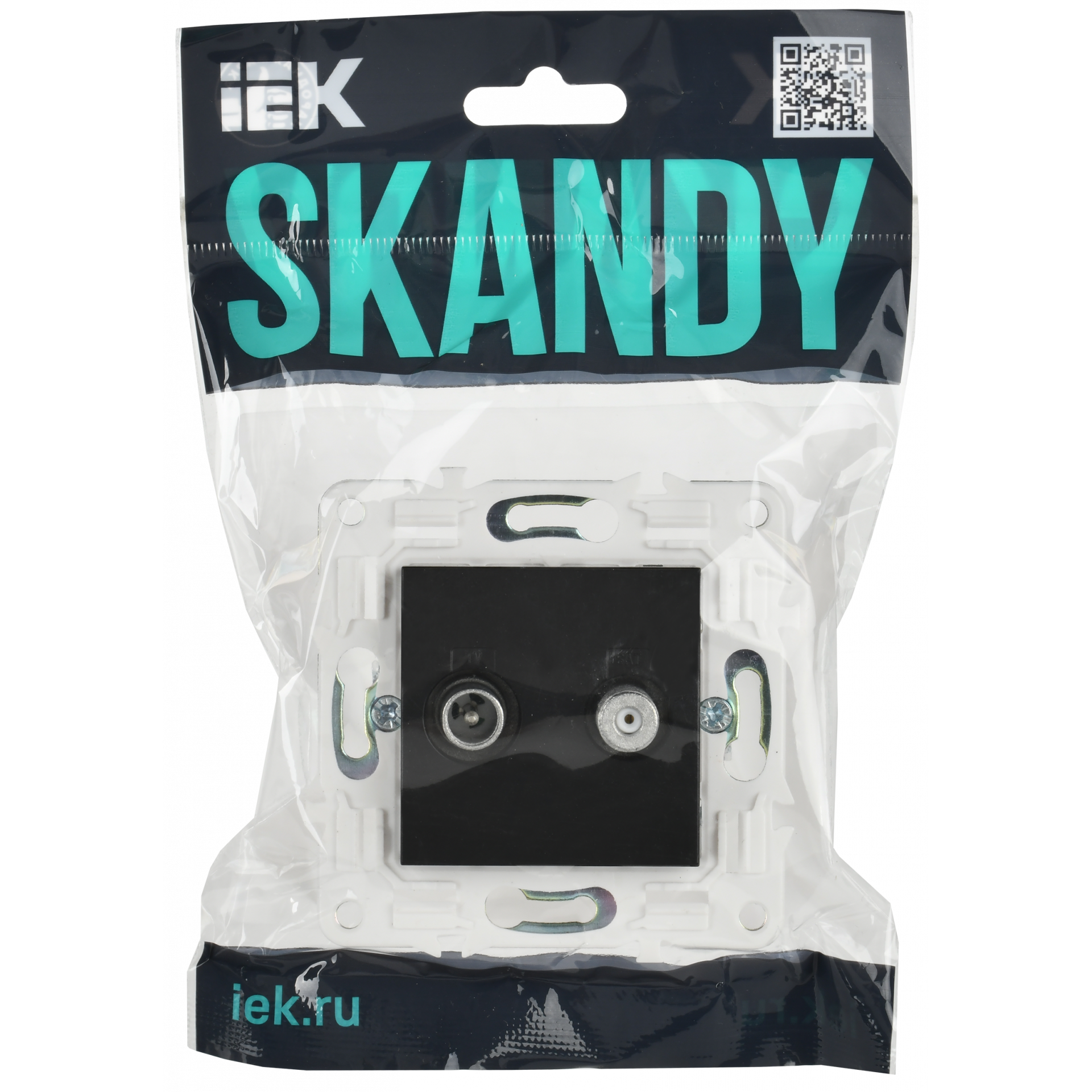 SKANDY Розетка двойная TV+SAT SK-A13Bl черный IEK
