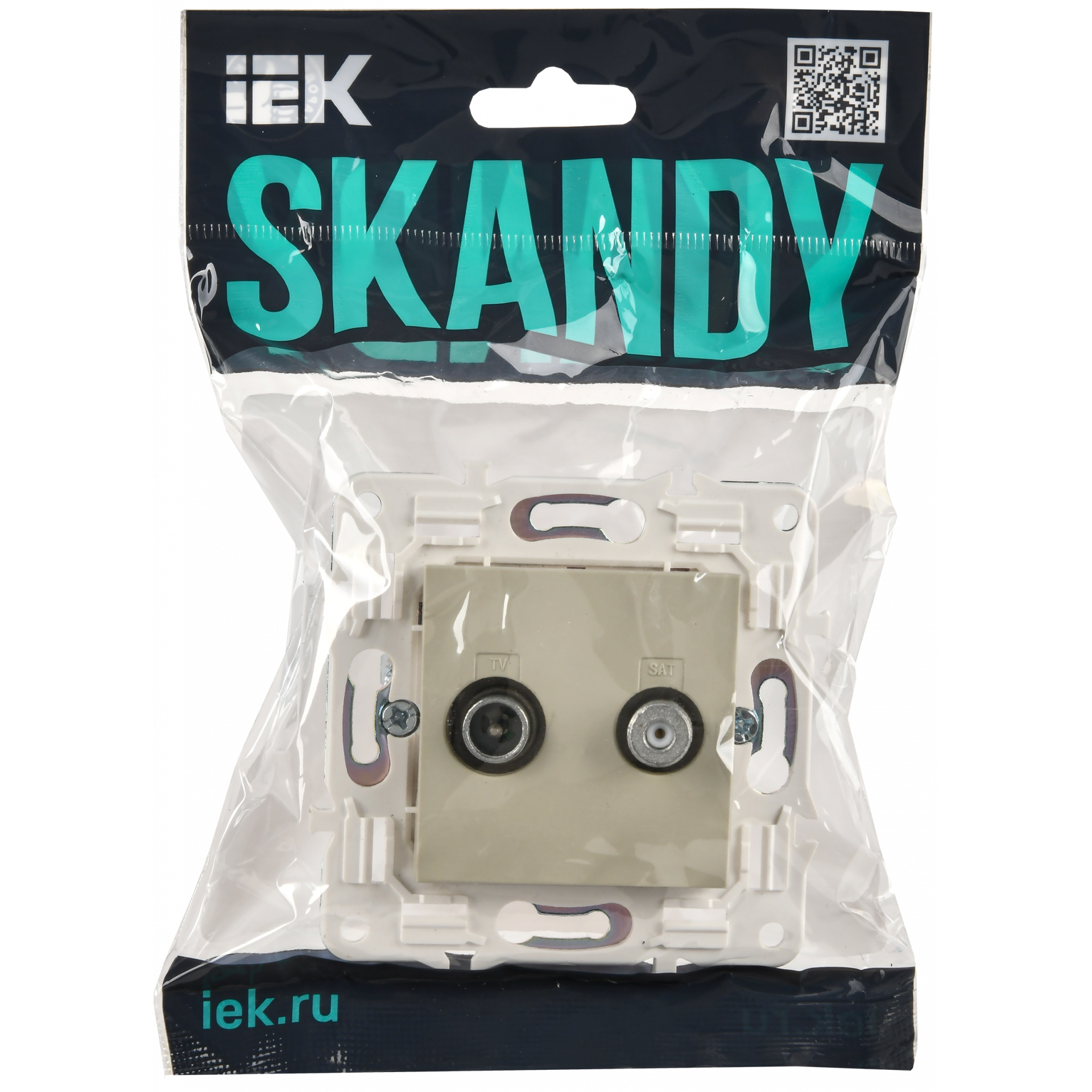 SKANDY Розетка двойная TV+SAT SK-A13B бежевый IEK