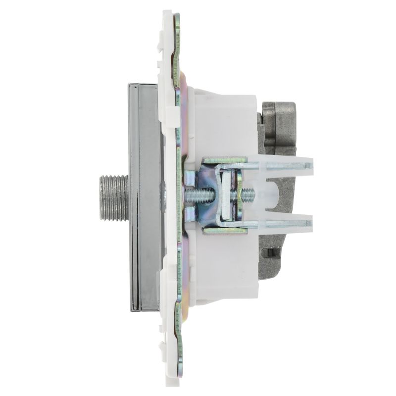 SKANDY Розетка двойная TV+SAT SK-A13N металл никель IEK