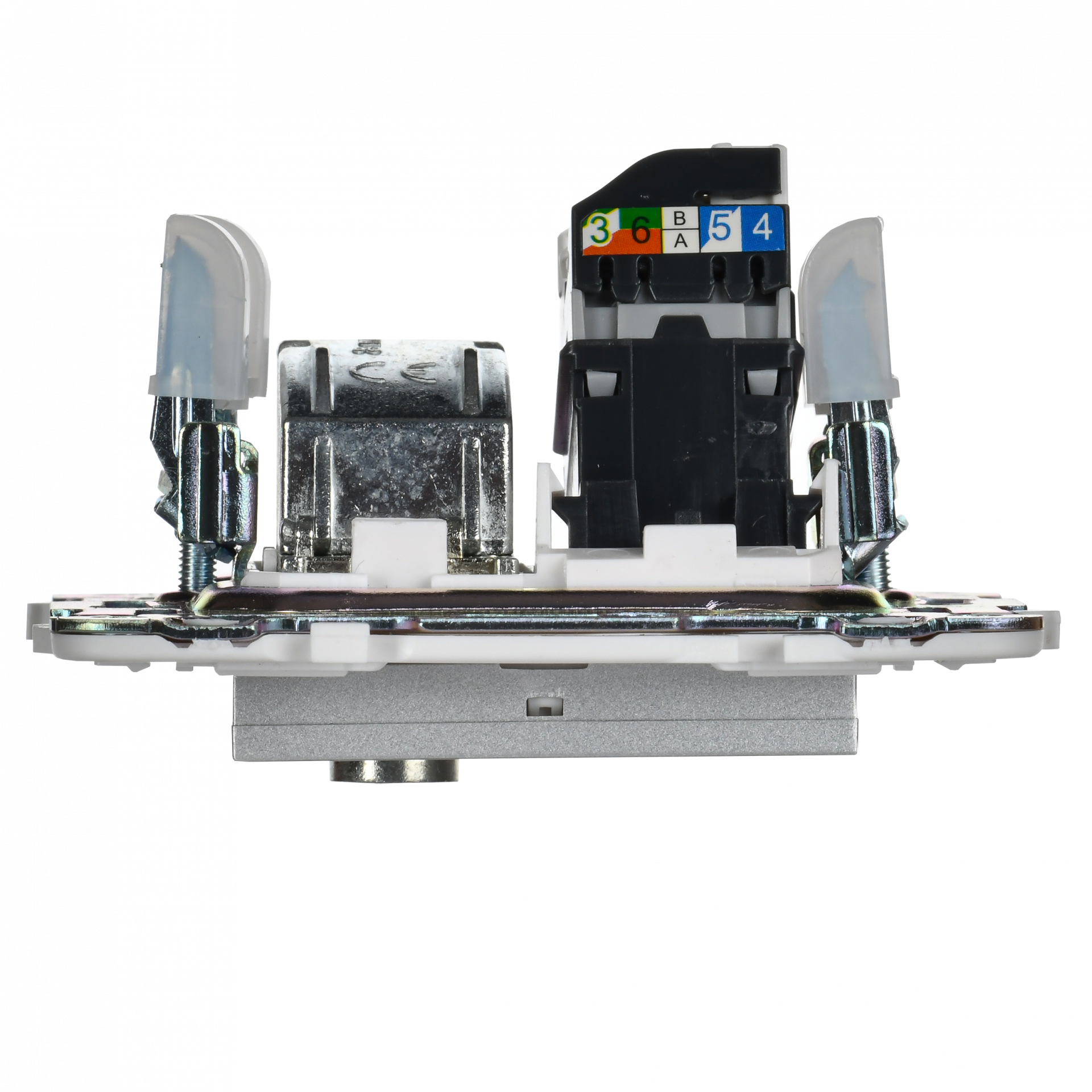 SKANDY Розетка двойная TV+RJ45 кат.5E SK-A14S серебряный IEK