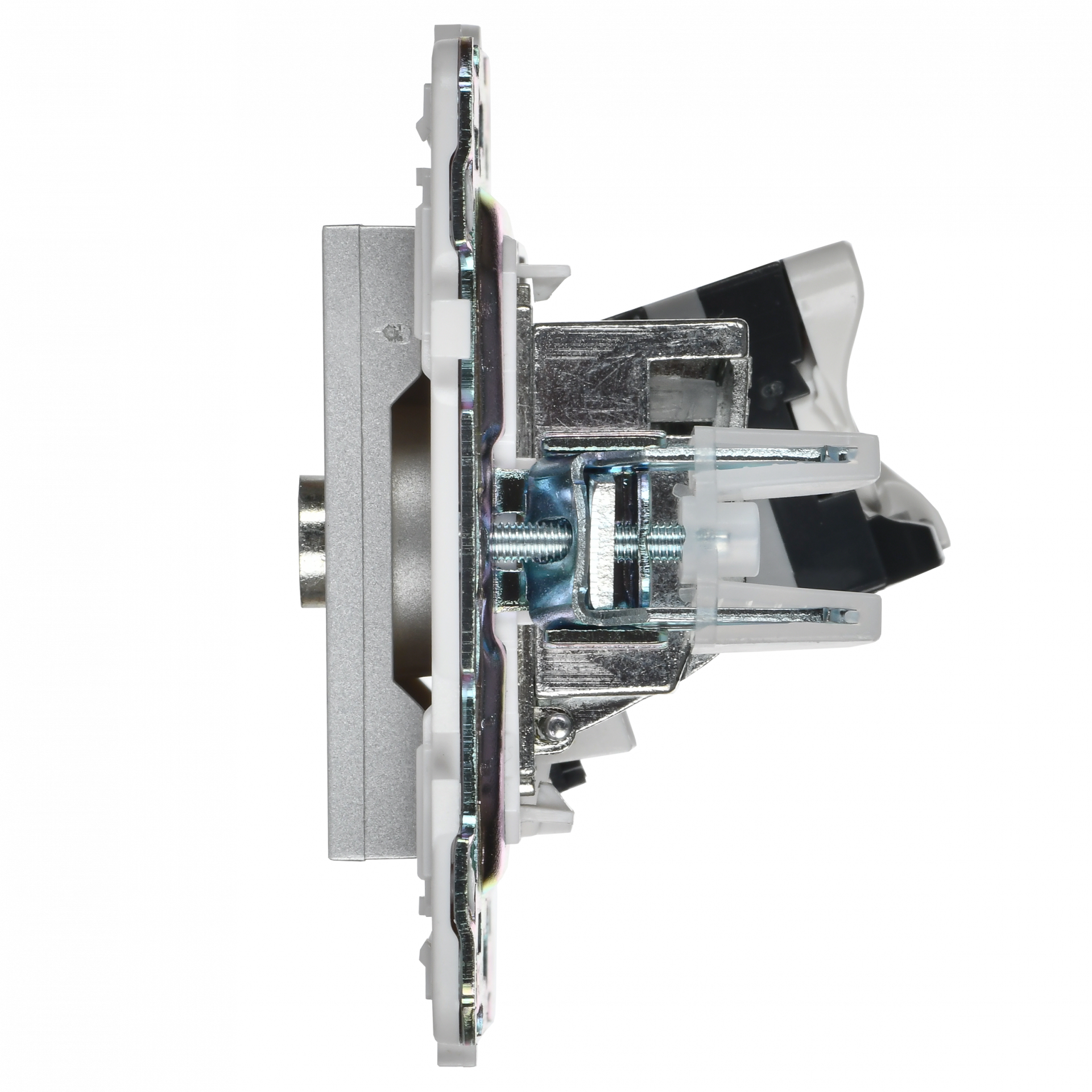 SKANDY Розетка двойная TV+RJ45 кат.5E SK-A14S серебряный IEK