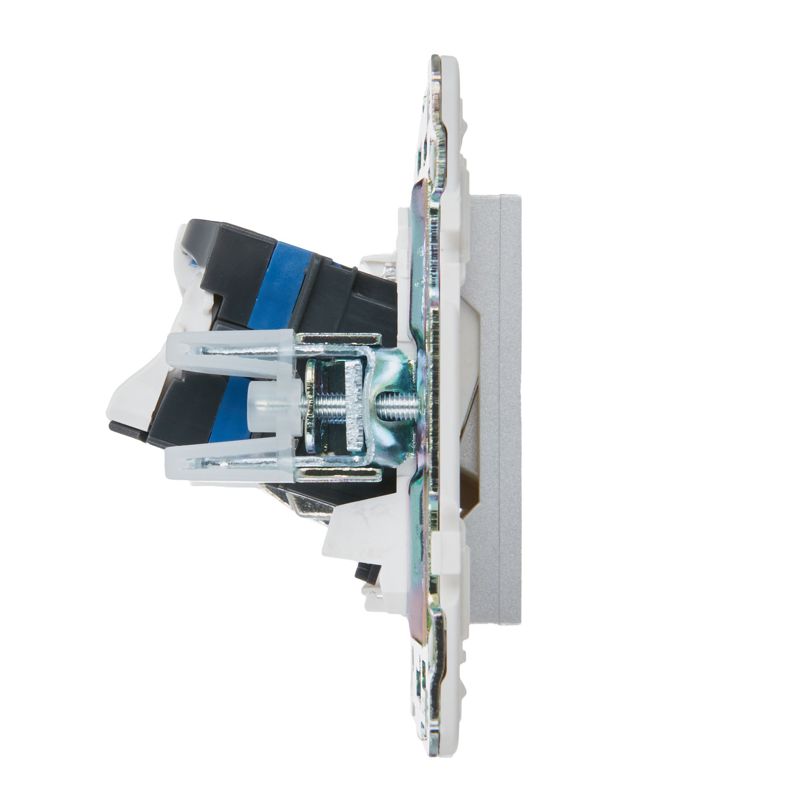 SKANDY Розетка двойная TV+RJ45 кат.6 SK-A15S серебряный IEK