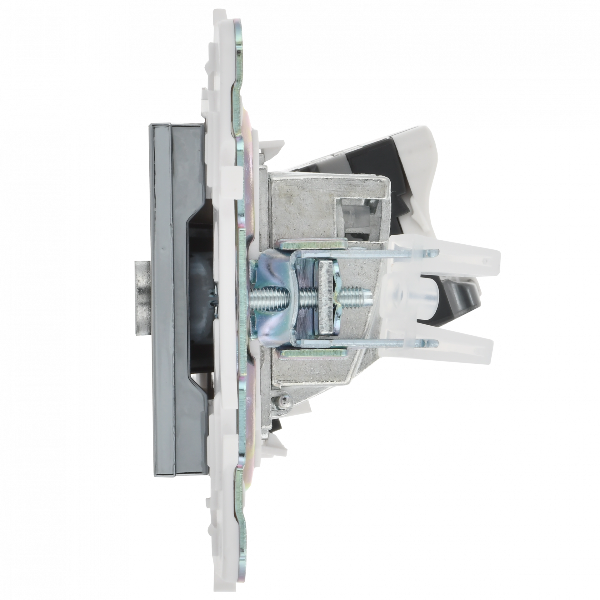 SKANDY Розетка двойная TV+RJ45 кат.6 SK-A15N металл никель IEK