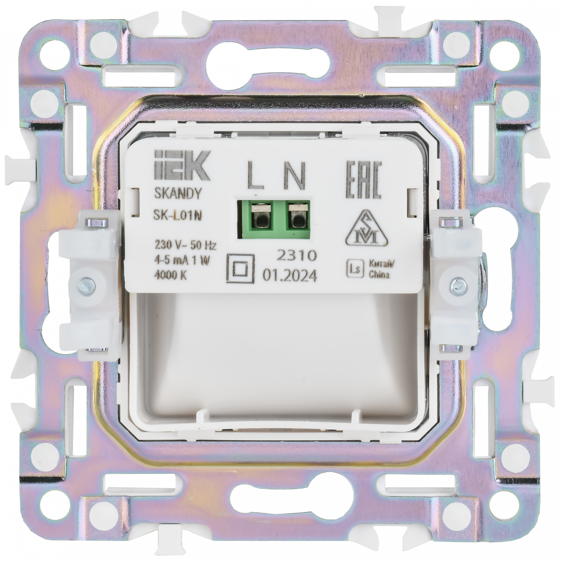 SKANDY Подсветка LED встраиваемая SK-L01N металл никель IEK