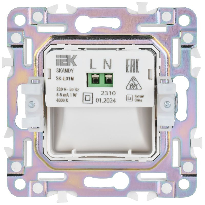 SKANDY Подсветка LED встраиваемая SK-L01N металл никель IEK