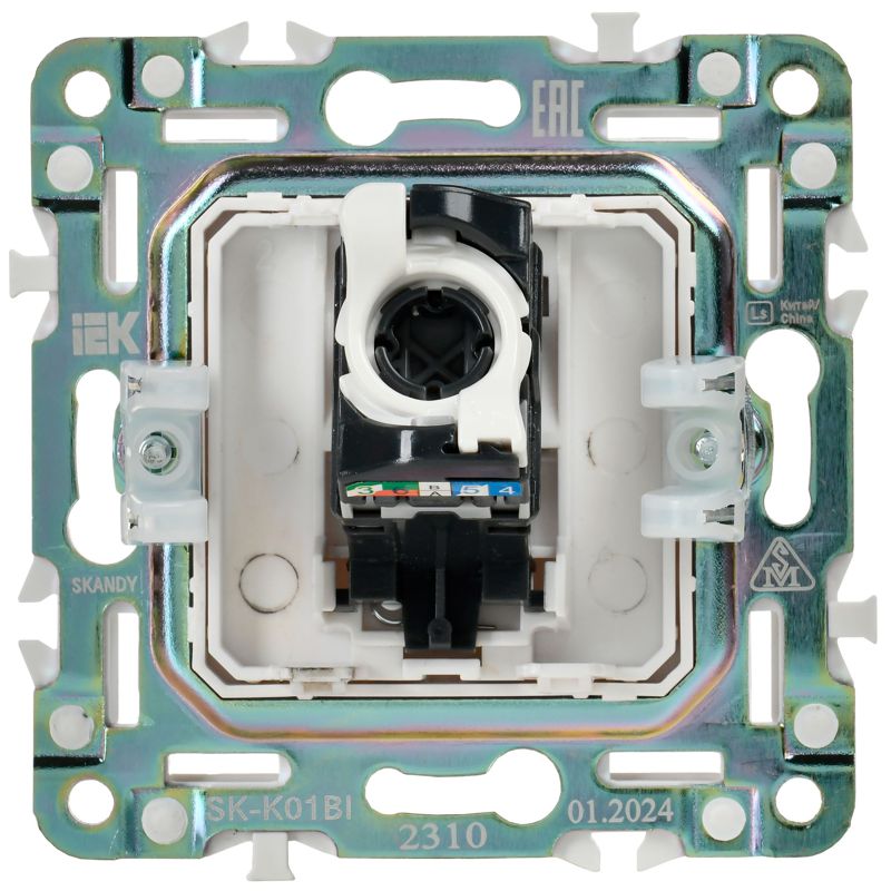 SKANDY Розетка компьютерная RJ45 кат.5E SK-K01Bl черный IEK