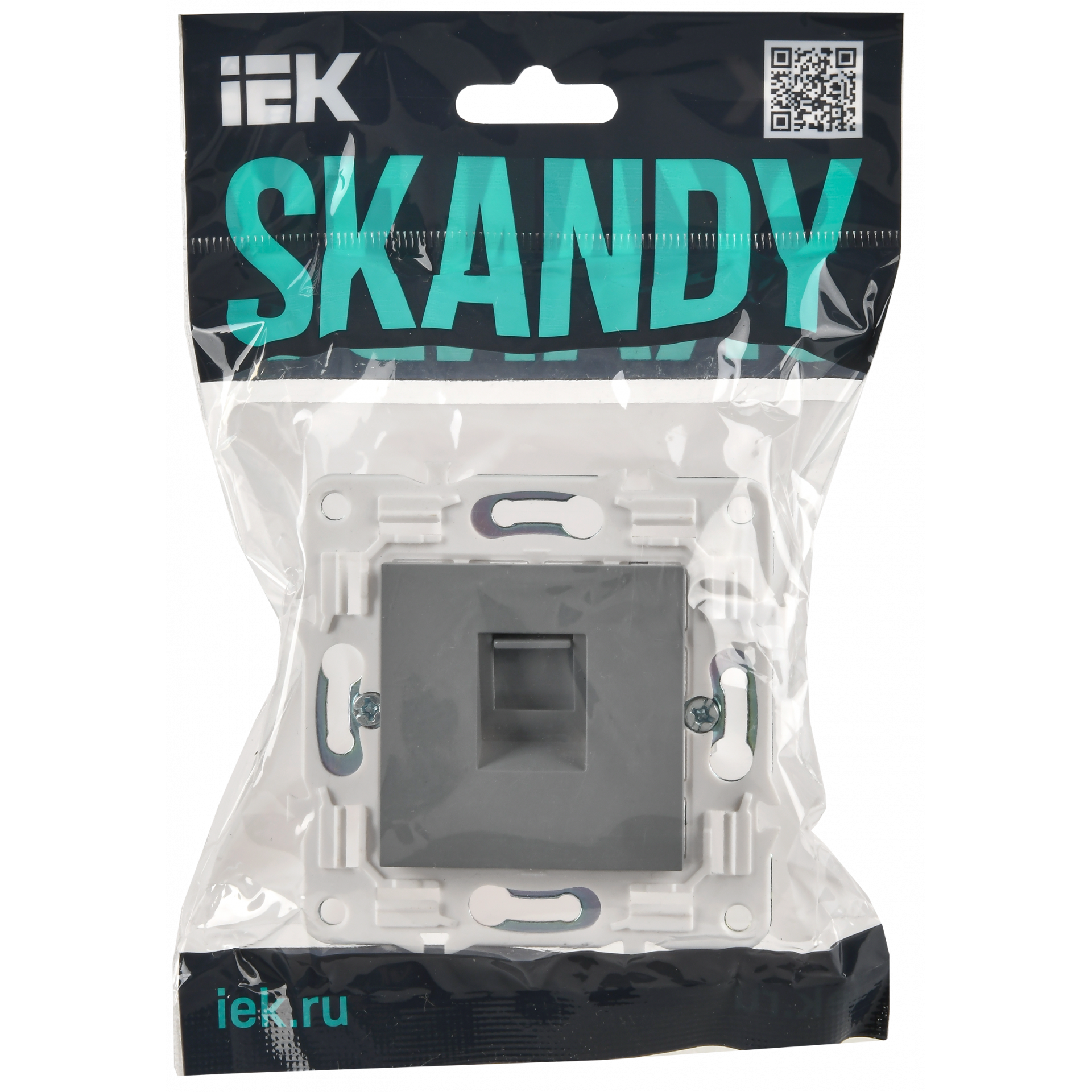 SKANDY Розетка компьютерная RJ45 кат.5E SK-K01Gr серый IEK