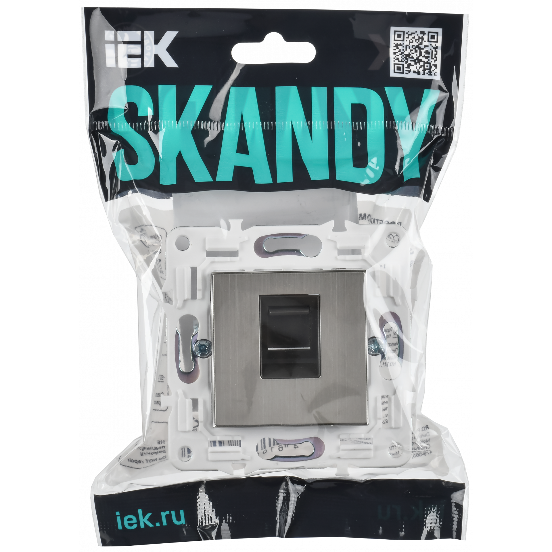 SKANDY Розетка компьютерная RJ45 кат.5E SK-K01N металл никель IEK