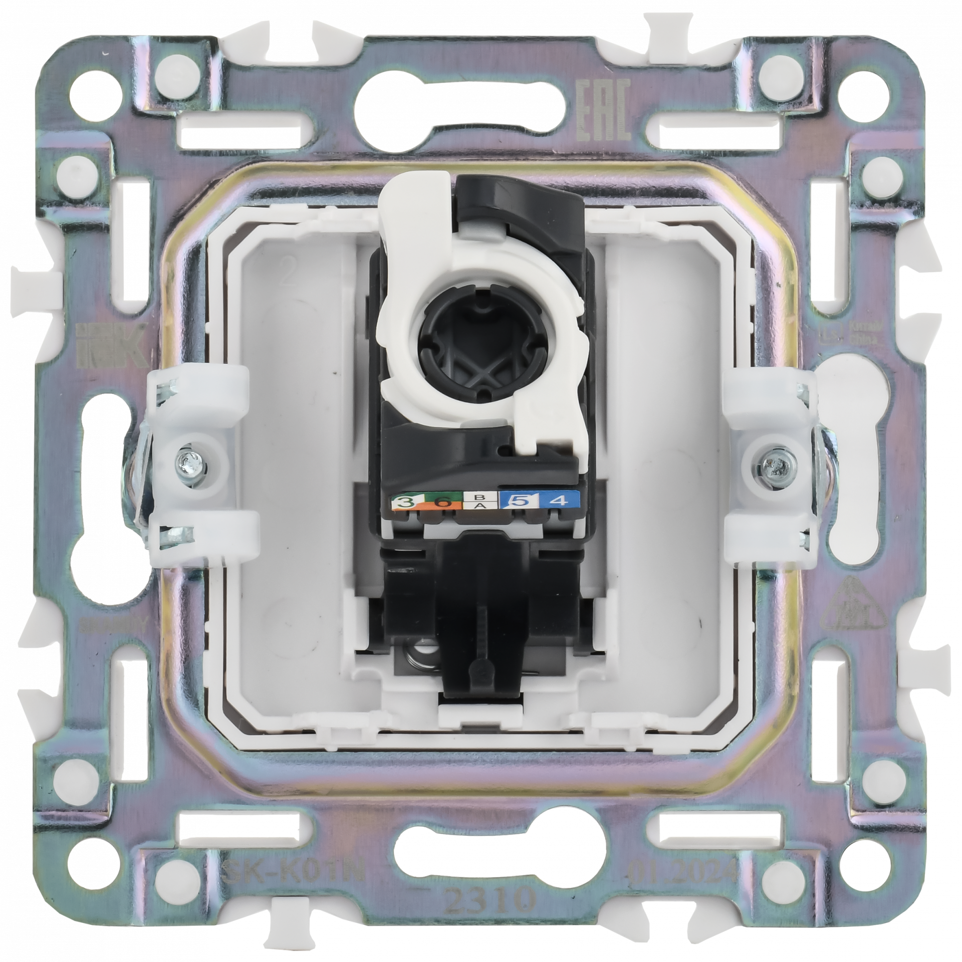 SKANDY Розетка компьютерная RJ45 кат.5E SK-K01N металл никель IEK