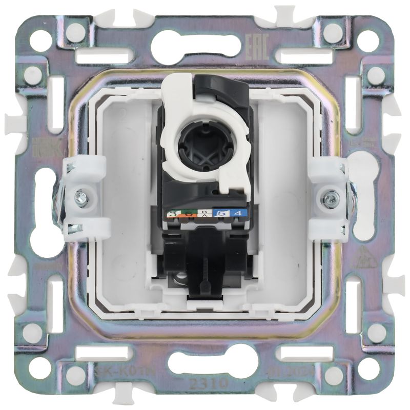 SKANDY Розетка компьютерная RJ45 кат.5E SK-K01N металл никель IEK