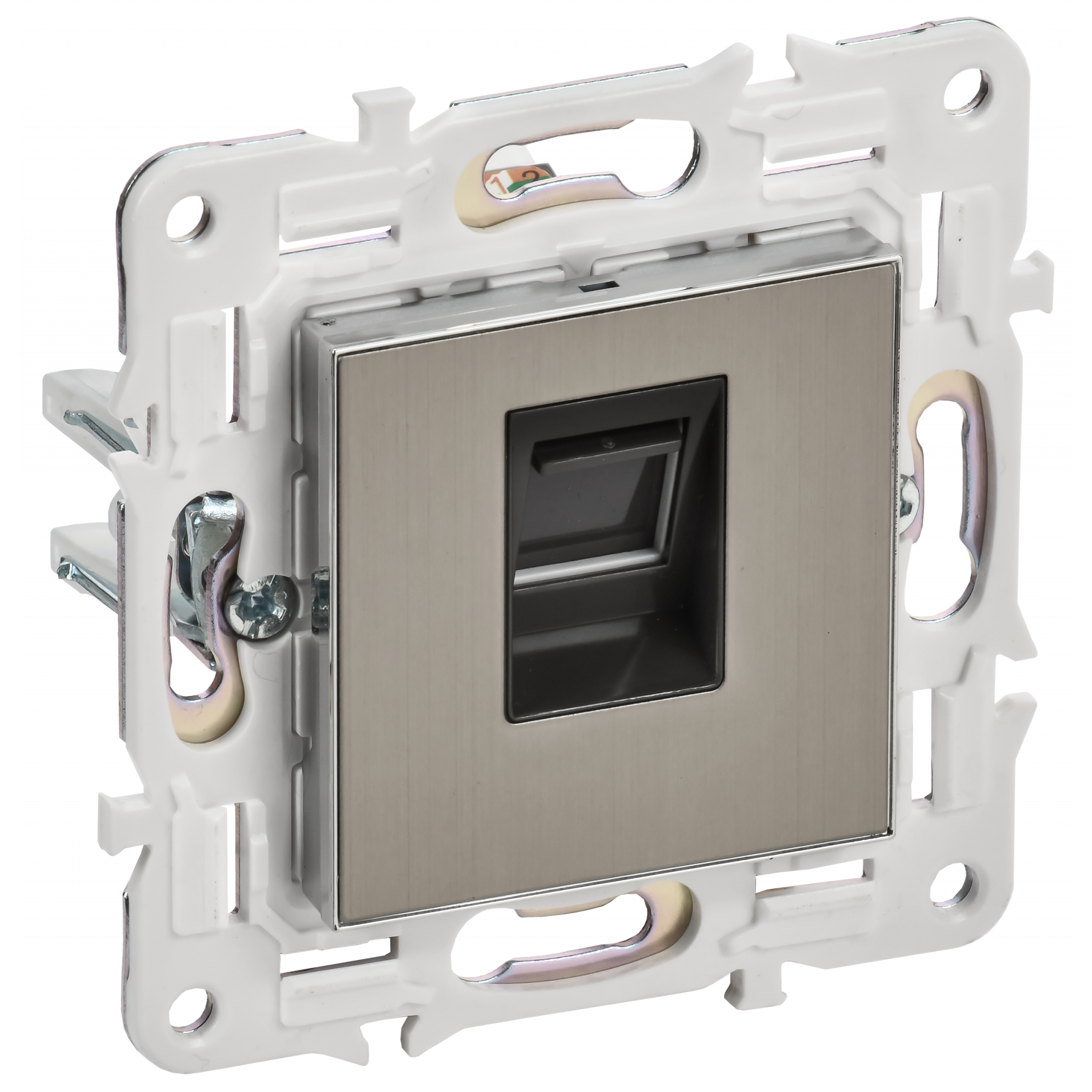 SKANDY Розетка компьютерная RJ45 кат.6 SK-K02N металл никель IEK