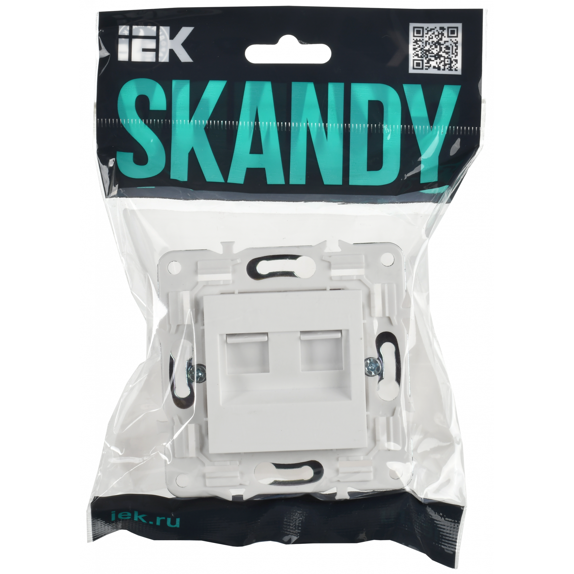 SKANDY Розетка компьютерная двойная RJ45 кат.5E SK-K03W арктический белый IEK