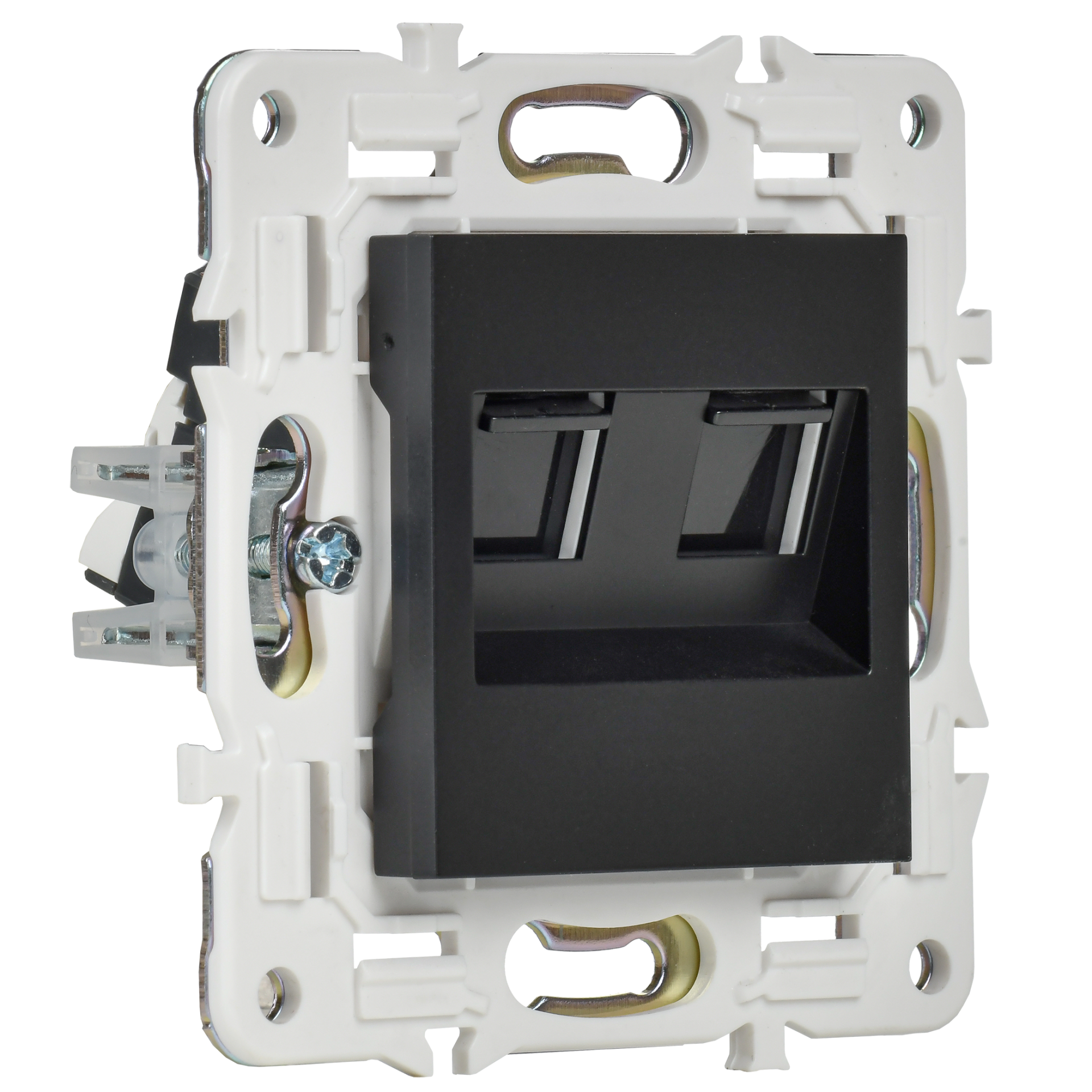 SKANDY Розетка компьютерная двойная RJ45 кат.5E SK-K03Bl черный IEK