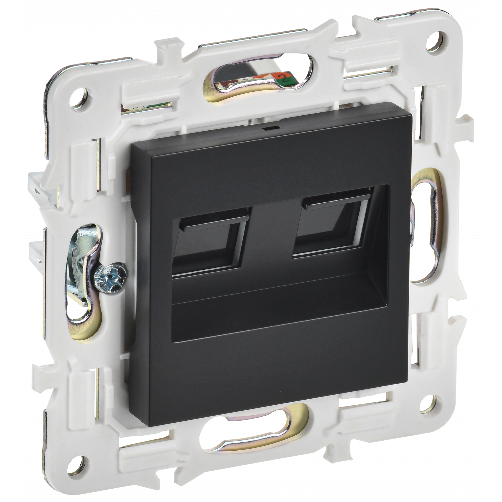 SKANDY Розетка компьютерная двойная RJ45 кат.5E SK-K03Bl черный IEK