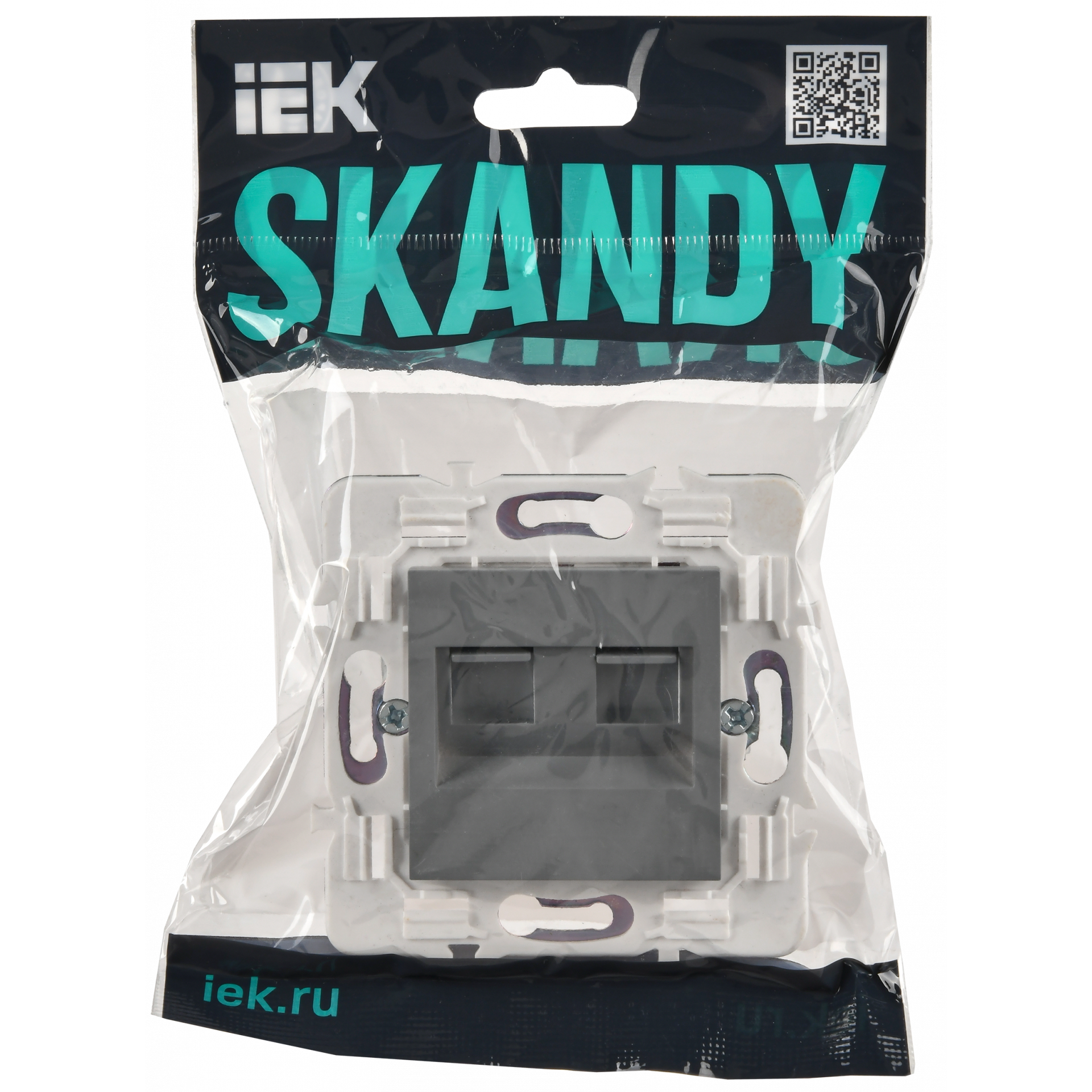 SKANDY Розетка компьютерная двойная RJ45 кат.5E SK-K03Gr серый IEK